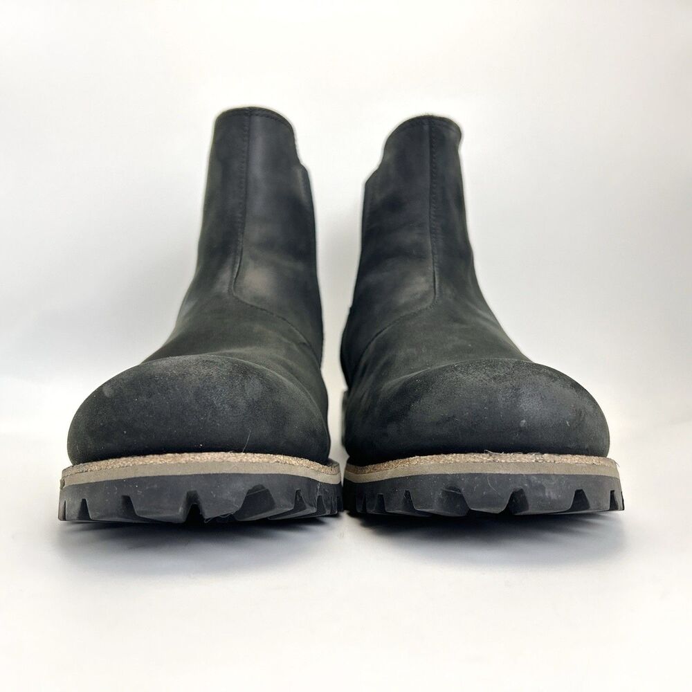 CHACO Fields Waterproof Chelsea Boots Mens Sz 10.5 Black Nubuck Leather - Picture 4 of 9